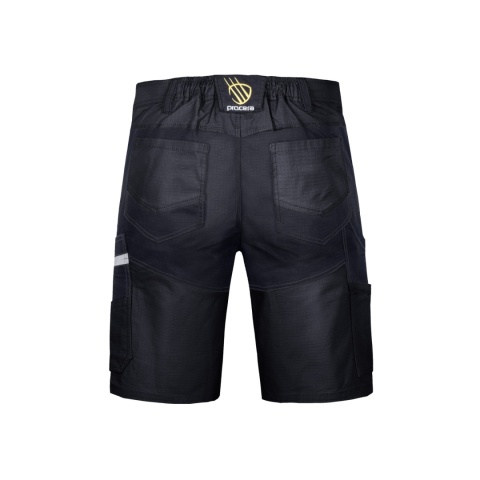 PROCERA SPODNIE ROBOCZE KRÓTKIE LANDER SPANDEX CZARNE TYŁ