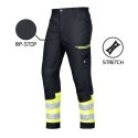 SPODNIE ROBOCZE DO PASA MEGAWORK RIP-STOP STRETCH BLACK