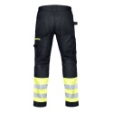 SPODNIE ROBOCZE DO PASA MEGAWORK RIP-STOP STRETCH BLACK TYL