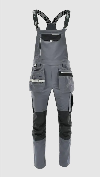 SPODNIE ROBOCZE OGRODNICZKI MONTERSKIE MONTER SARA WORKWEAR szary