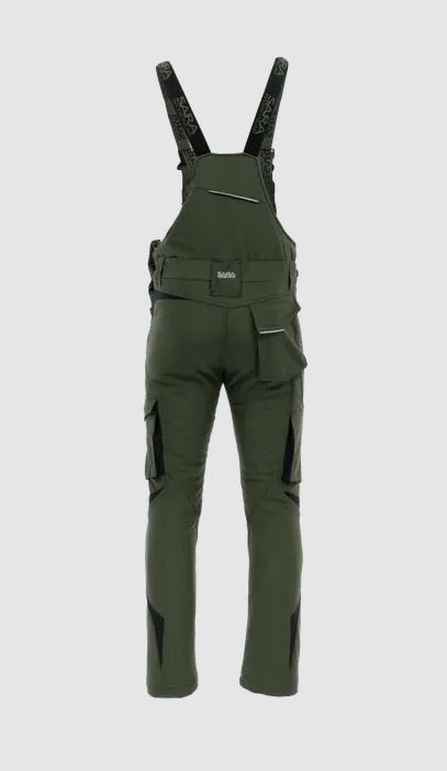 ogrodniczki robocze ocieplane comfort winter sara oliwka tył