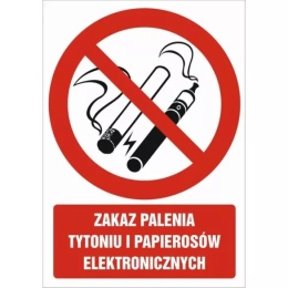 Znak GC077 - "Zakaz palenia tytoniu i papierosów elektronicznych"