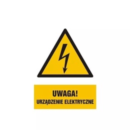 Znak HA022 - "Uwaga! Urządzenie elektryczne"