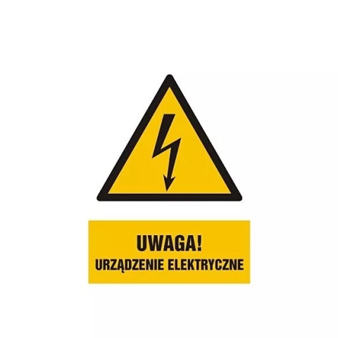 Znak HA022 - "Uwaga! Urządzenie elektryczne"