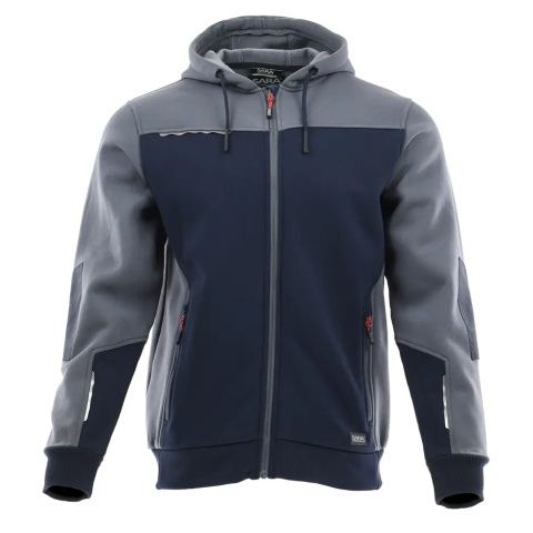 BLUZA ROBOCZA DRESOWA ROZPINANA COMFORT PLUS SARA WORKWEAR szaro-granatowy