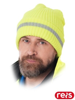 Reis CZREFLECT-S ocieplana czapka odblaskowa żółto-srebrna