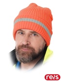Reis CZREFLECT-S ocieplana czapka odblaskowa pomarańczowo-srebrna