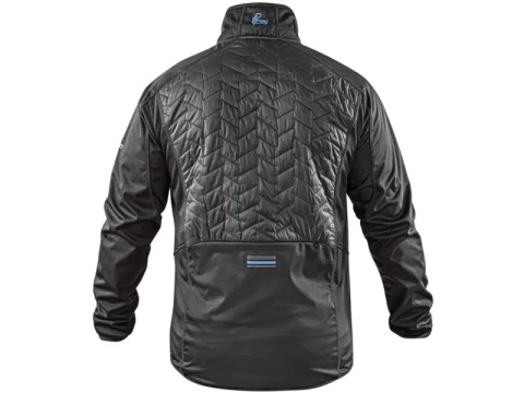 CXS Canis kurtka męska robocza Leonis II  czarna z niebiesko-czerwonymi elementamitył