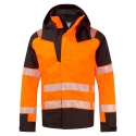 kurtka robocza zimowa trudnopalna i ostrzegawcza PW3 Modaflame Rain FR606 Portwest pomarańczowo-czarna