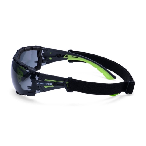 okulary robocze ochronne Tech Look Pro KN PS28 Portwest przydymione bok
