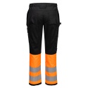 Portwest CD858 spodnie robocze do pasa ostrzegawcze WX2 Eco Hi-Vis z kaburą, klasa 1 pomarańczowo-czarne