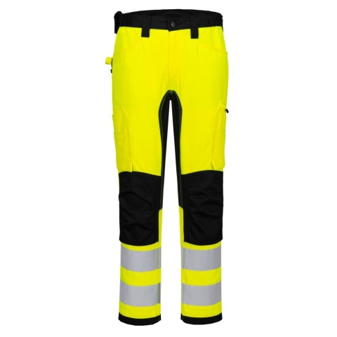 spodnie robocze do pasa ostrzegawcze WX2 ECO stretch CD848 Portwest żółto-czarne