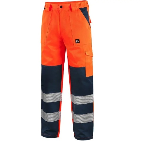 CXS Canis Norwich spodnie robocze męskie do pasa ostrzegawcze pomrańczowo-niebieskie