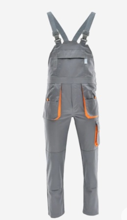 spodnie robocze ogrodniczki Lion Sara Workwear Ciemnoszary + Pomarańczowy