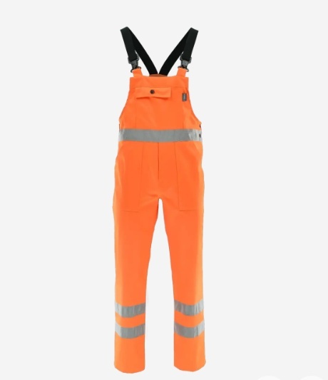 spodnie robocze ogrodniczki odblaskowe Drogowiec Standard Sara Workwear pomarańczowe