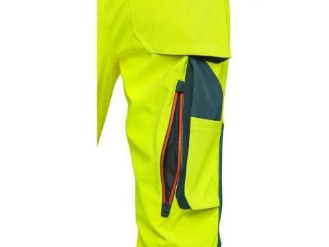 CXS Canis Bedford spodnie robocze ostrzegawcze ogrodniczki kieszenie boczne