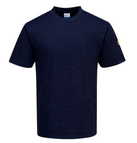 AS20 Portwest granatowy t-shirt esd antyelektrostatyczny