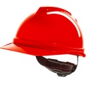 HEŁM OCHRONNY V-GARD 500 MAS Z WIĘŹBĄ FAS-TRAC BEZ WENTYLACJI 6 KOLORÓW CZERWONY