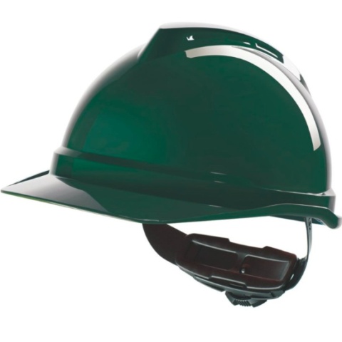 HEŁM OCHRONNY V-GARD 500 MAS Z WIĘŹBĄ FAS-TRAC BEZ WENTYLACJI 6 KOLORÓW ZIELONY