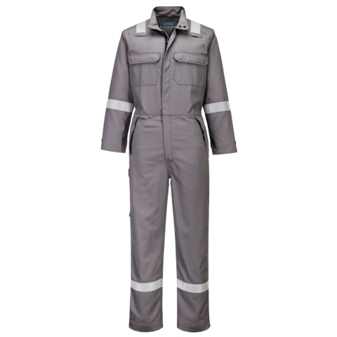kombinezon roboczy trudnopalny chemoodporny FR513 Portwest szary