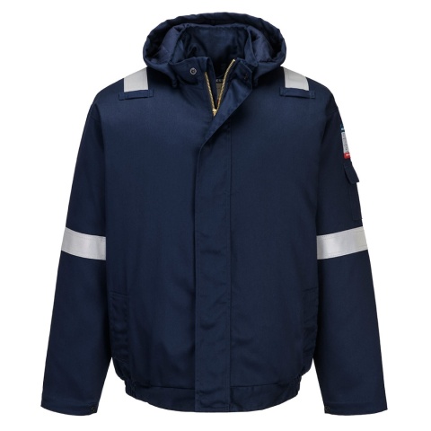 kurtka robocza ocieplana trudnopalna Bomber Bizflame Work+ FR FR731 Portwest granatowa