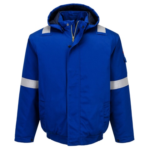 kurtka robocza ocieplana trudnopalna Bomber Bizflame Work+ FR FR731 Portwest niebieska