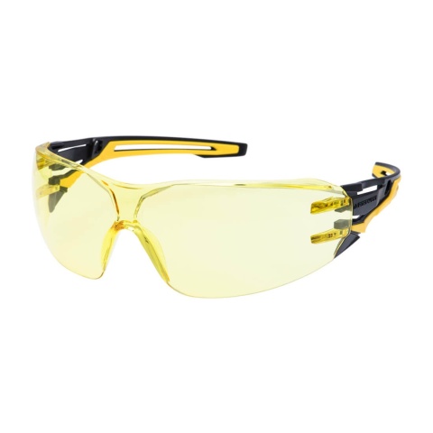 okulary ochronne Wraparound Plus antracytowe PR01 Portwest kolor bursztynowy