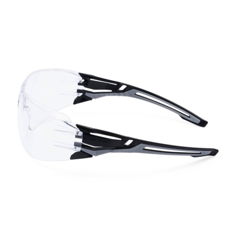Portwest PR01 okulary ochronne Wraparound Plus antracytowe kolor przezroczysty