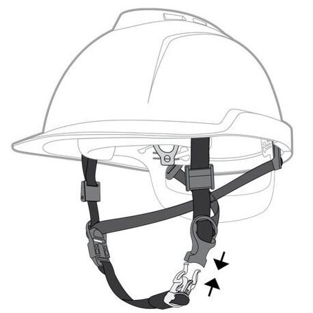 PASEK PODBRÓDKOWY 4-PUNKTOWY DO CHEŁMÓW OCHRONNYCH MSA