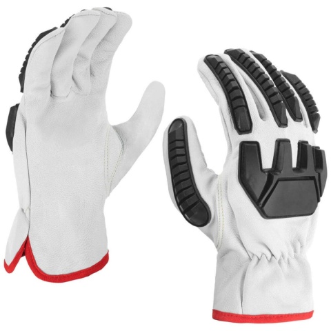 rękawice robocze ochronne całoskórzane X-Driver TPR Procera białe