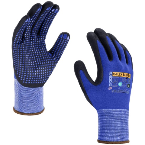 Rękawice robocze ochronne nakrapiane X-Flex Blue+ Procera