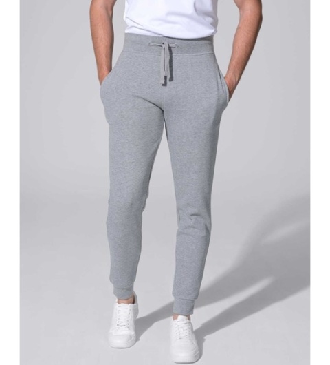 spodnie robocze dresowe do pasa sw pants cuff french terry 240 szary melanż