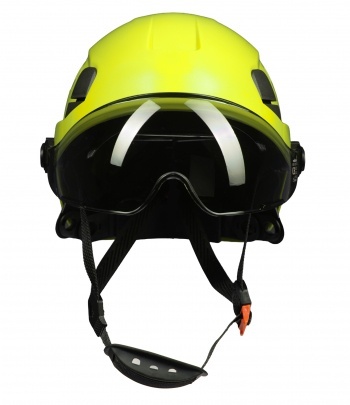 Kask ochronny z googlami ochronnymi Neo polstar żółty