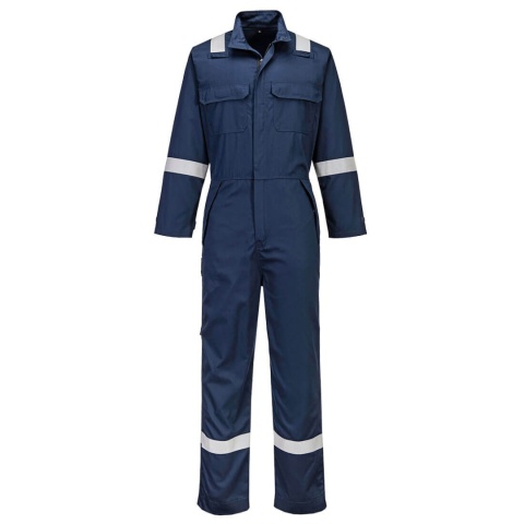 kombinezon roboczy trudnopalny chemoodporny FR513 Portwest granatowy