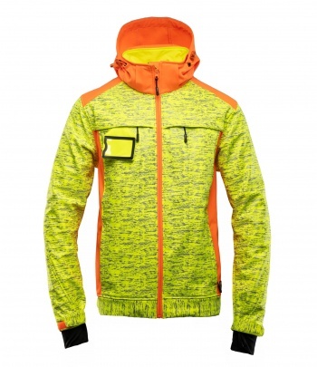 kurtka robocza softshell Cross Seven Kings Polstar żółto pomarańczowa