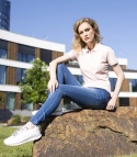 damskie spodnie do pasa outdoorowe Ardon H2449 JASVENA JEANS niebieskie