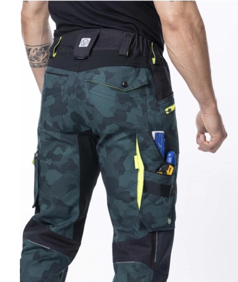 spodnie bhp do pasa męskie H6634 CREATRON®CAMO Ardon zielone