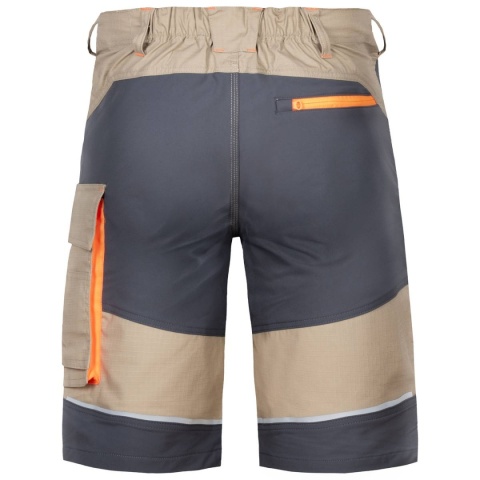 spodenki robocze krótkie Lido Spandex Procera khaki tył