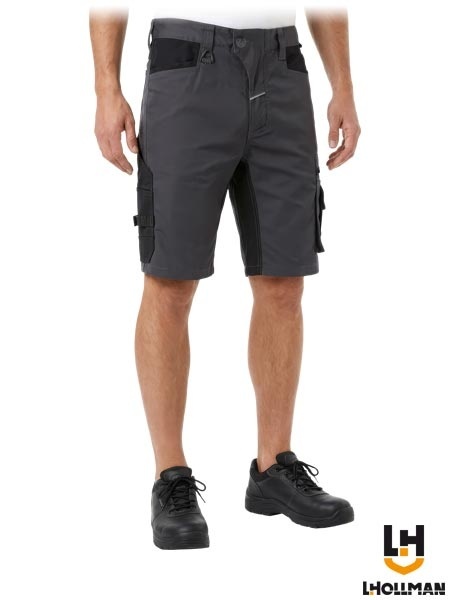 krótkie spodnie robocze do pasa męskie Factor Lb Leber&Hollman szare