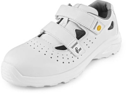 Buty robocze z noskiem z nanokarbonu Anaoi S1 ESD White CXS Canis