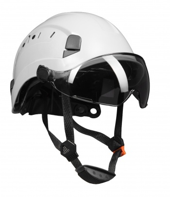 Polstar Neo kask ochronny z okularami ochronnymi biały