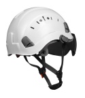 Neo kask ochronny z okularami i paskami bezpieczenstwa Polstar biały