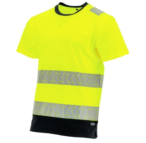 Koszulka robocza ostrzegawcza Sara Workwear Drogowie Comfort żółta