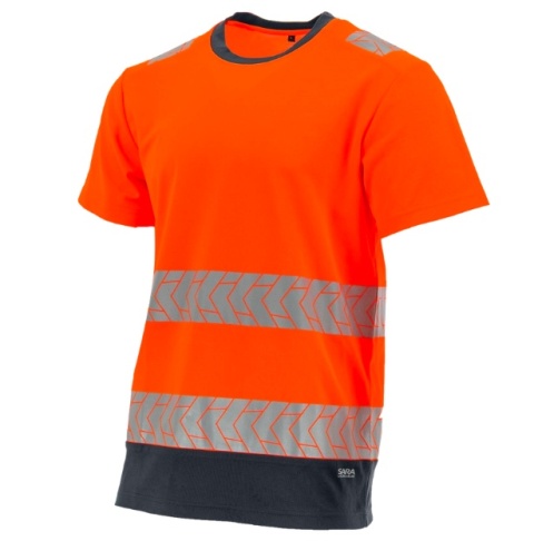 Comfort Drogowiec T-shirt roboczy ostrzegawczy Sara Workwear