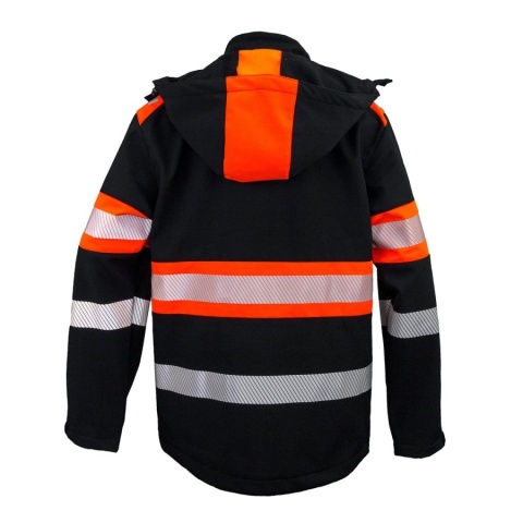 Urgent 931 kurtka robocza softshell z kapturem i pasami odblaskowymi