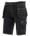 spodnie robocze do pasa krótkie monterskie COYOTE JEANS Sara Workwear Tytanowa czerń + Czarny