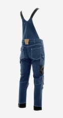 Sara Workwear RODEO JEANS spodnie robocze ogrodniczki Denim + Czarny