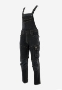 spodnie robocze ogrodniczki RODEO JEANS Sara Workwear Tytanowa czerń + Czarny