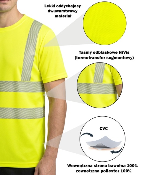 TSHV55 Neoplus JHK koszulka robocza ostrzegawcza