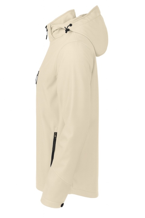 Damska kurtka robocza typu softshell z Windstorm JHK z kapturem kremowa
